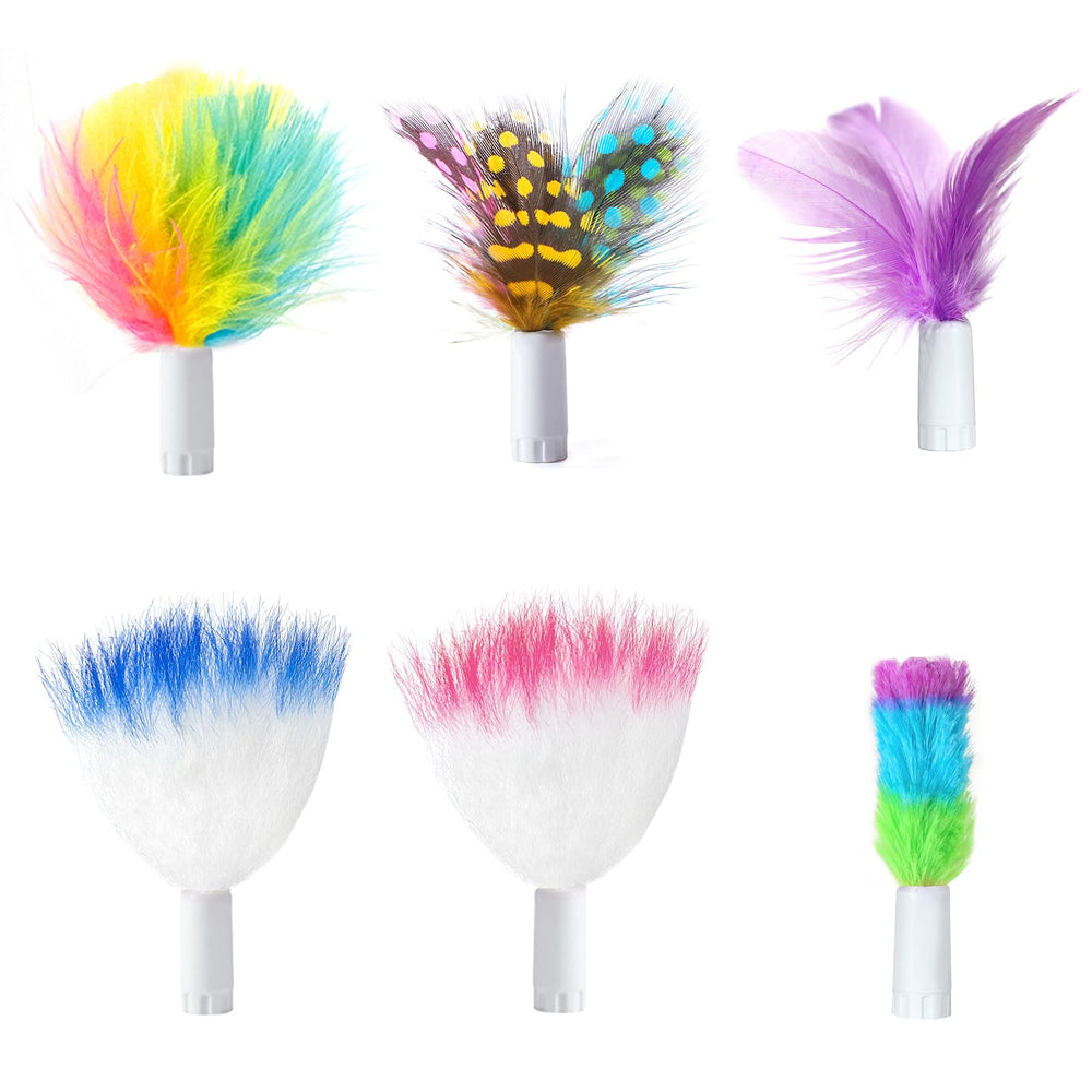 ORSDA cat feather toys attachments set showing interchangeable components for endless play