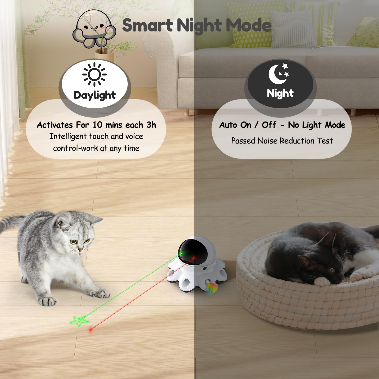 ORSDA Cat Laser Toy whack-a-mole action providing interactive stimulation