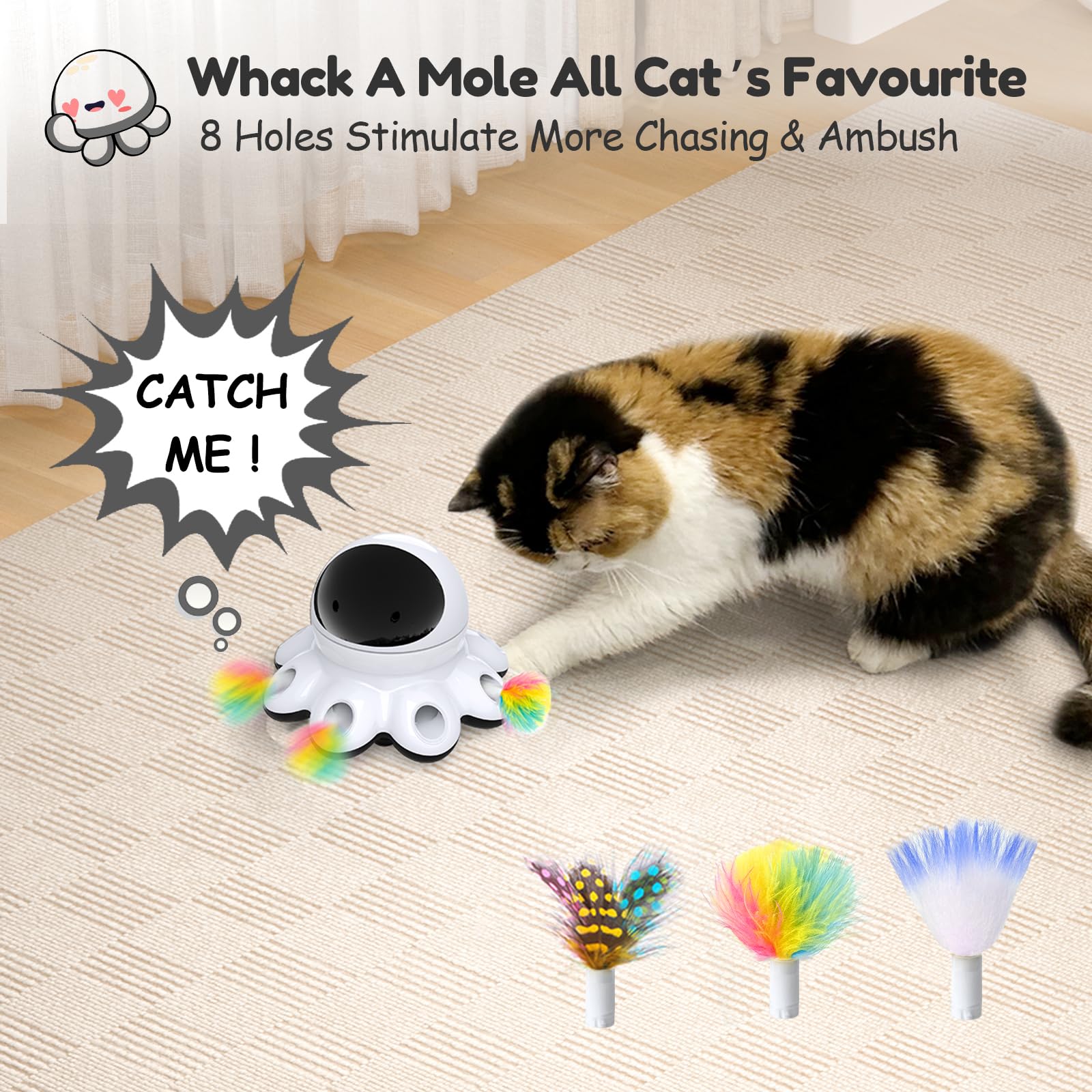 ORSDA Cat Laser Toy uses safe ABS material for a smooth pet-friendly exterior