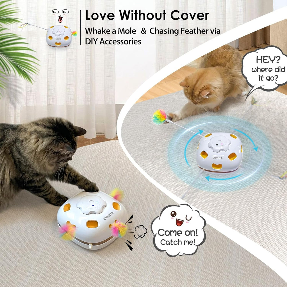 ORSDA cat toy with safe ABS material offers durable, scratch-resistant play.