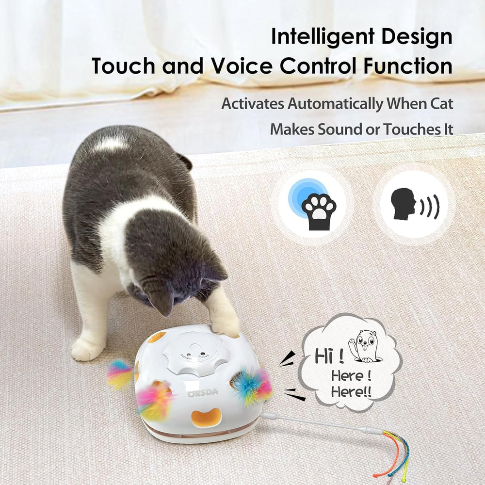 ORSDA cat toy smart motion with night mode aids quiet evenings.