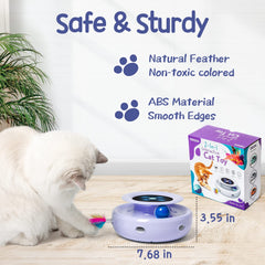 ORSDA attachments-purple-feather enhances play with a striking visual cue for cats.