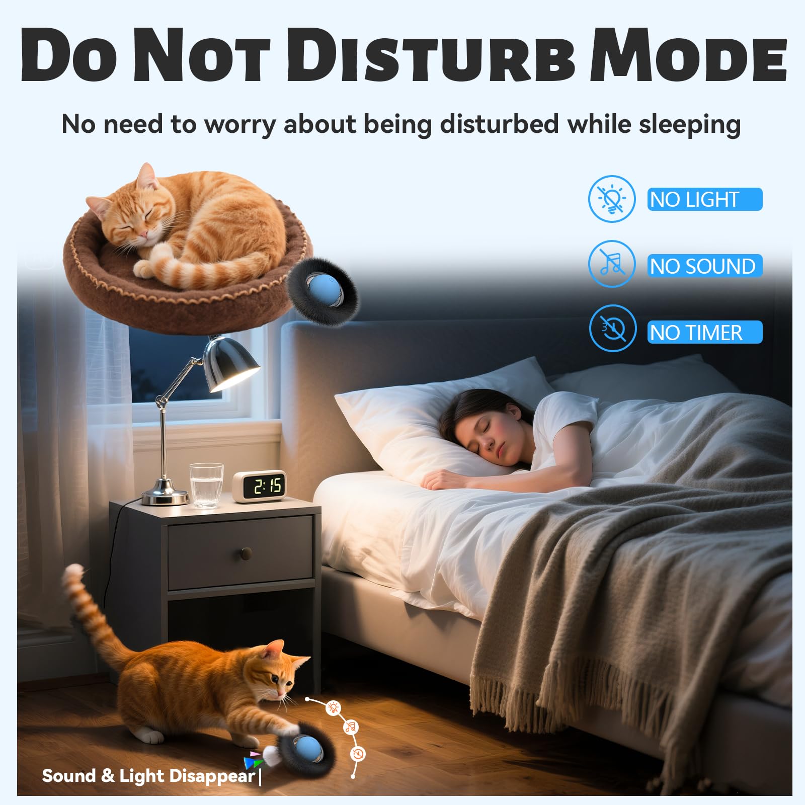 ORSDA ball-under-mat action captured for engaging feline entertainment.