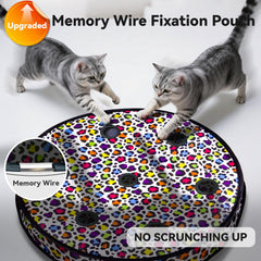 ORSDA hide-seek-mouse-holes showcase the mat's design inviting chasing.