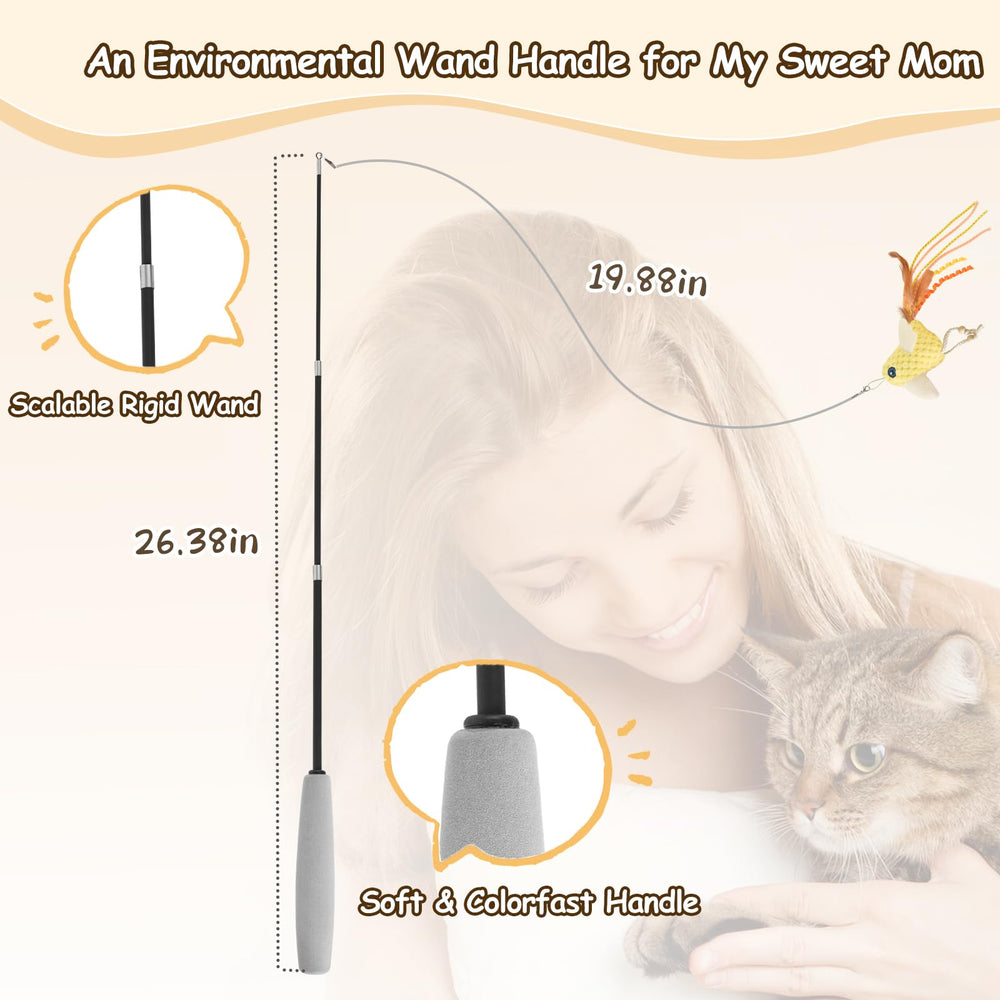 ORSDA Cat Toys interactive wand play image suggesting bonding moments during play