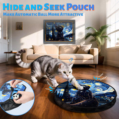 ORSDA Cat Toys Pouch ball-interaction demonstrates moving toy dynamics for engaging sessions.