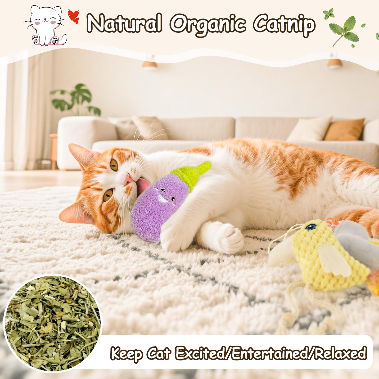 ORSDA Cat Toys yellow bird with feathers teaser highlighting feathered hunting-like play