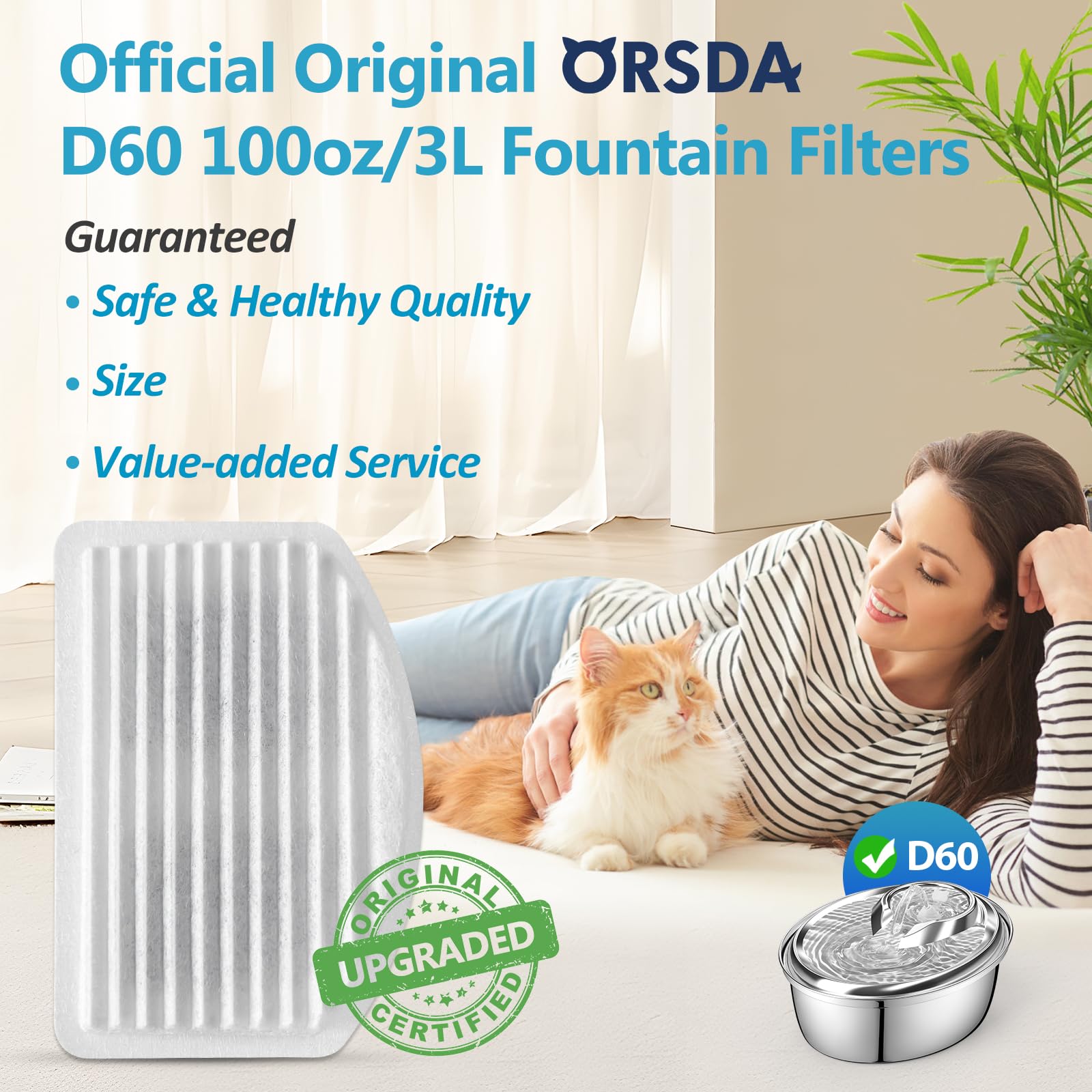 ORSDA four-layer filtration includes carbon-resin-cotton for fresher water