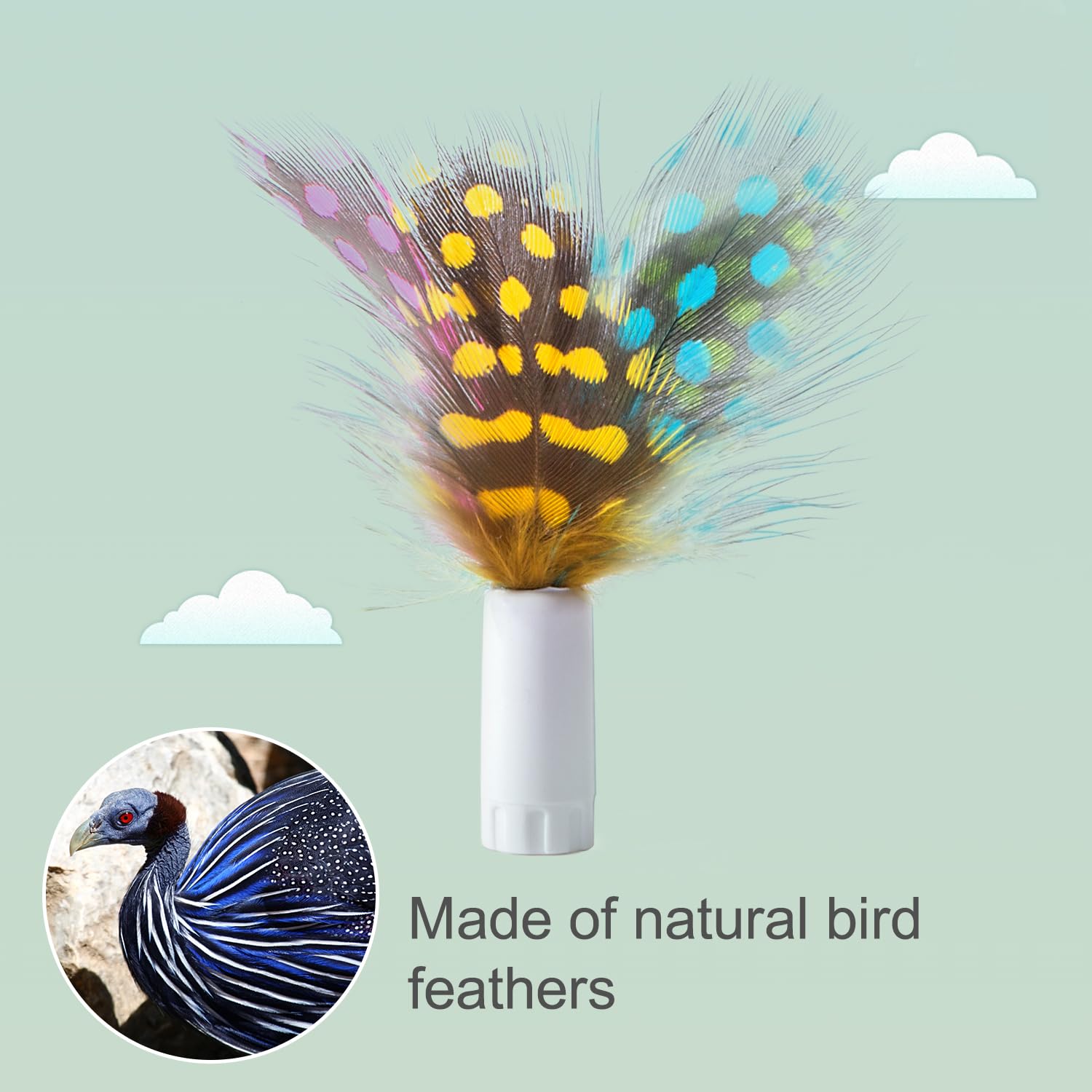 ORSDA pearl pheasant feather attachment with delicate shimmer for refined play