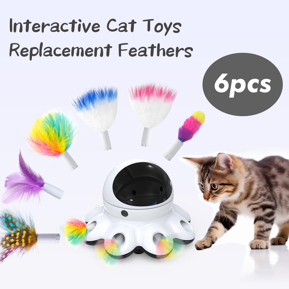 ORSDA purple feather attachment adding visual variety to stimulate agile play