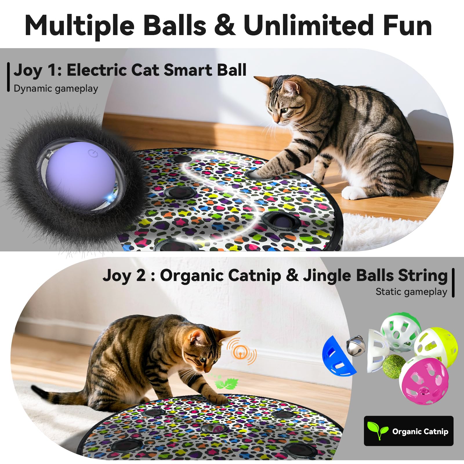 ORSDA smart-ball-movement-modes let cats choose fast or slow play.