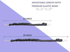 Ortarco elastic-buffer harness softens jolts for calmer car rides.