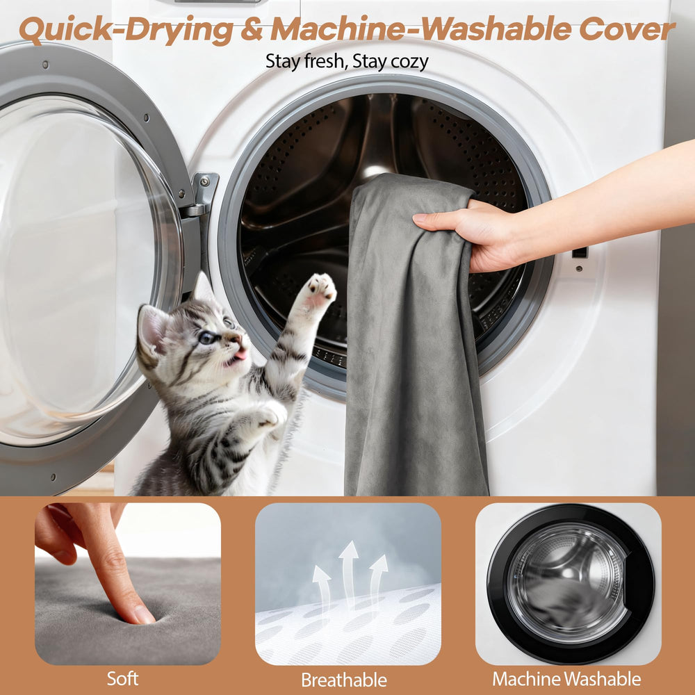 Ortri Cat Heating Pad bed Wamming soft PVC envelope supports cozy warmth
