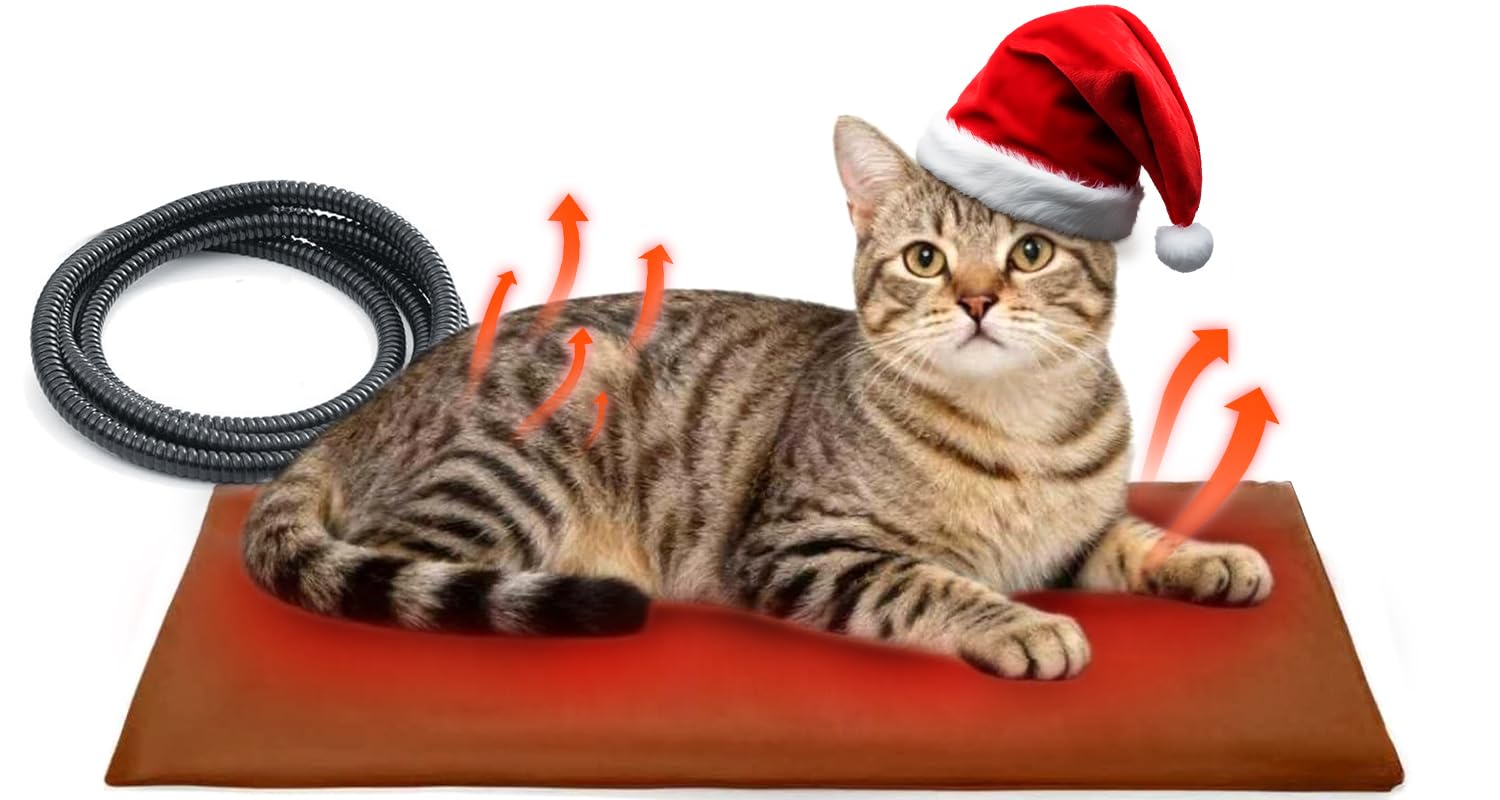 Ortri cat heating pad close-up illustrates safe heating wires for cozy warmth.