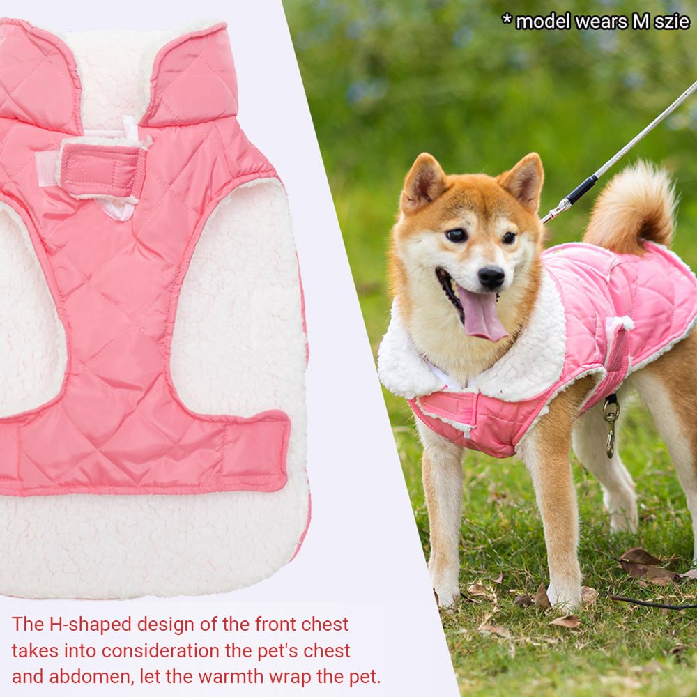 ORZECHKO dog-winter-coat-adjustment-strap shows easy-on, easy-off design for quick dressing.