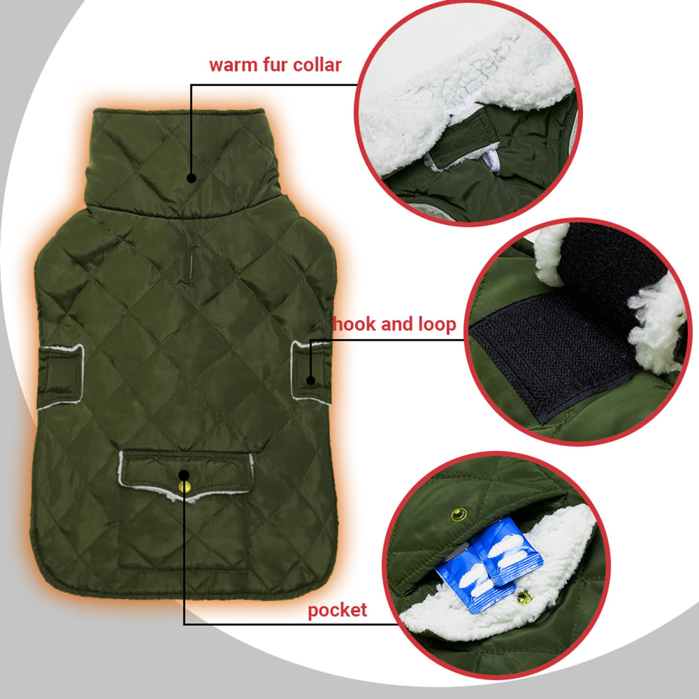 ORZECHKO coat front closure with V-neck for easy wearing.