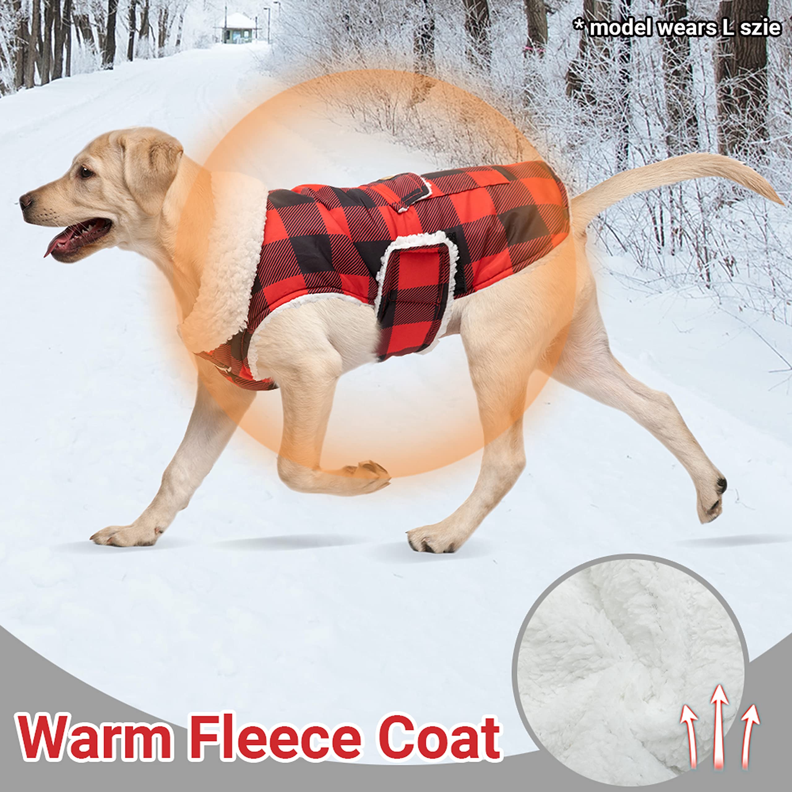 ORZECHKO dog winter coat gray style suitable for indoor and outdoor wear