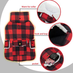 ORZECHKO dog winter coat leash hole facilitates secure leash attachment