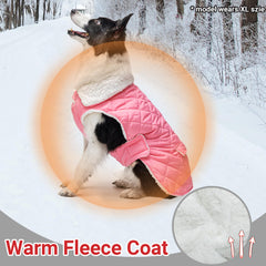 ORZECHKO dog-winter-coat-windproof-fabric-closeup demonstrates durable weather protection.