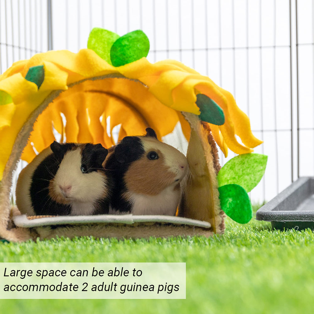 ORZECHKO Guinea Pig Tunnel House fleece interior provides warm, soft space for napping.