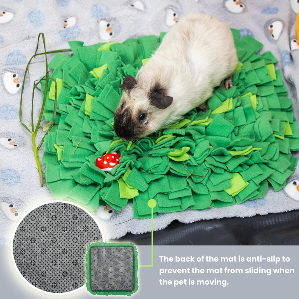 ORZECHKO Rabbit Foraging Mat washing instructions reveal easy-care options.