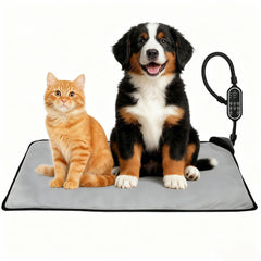 Orznez pet heating pad light-grey top view shows cozy warmth for cats
