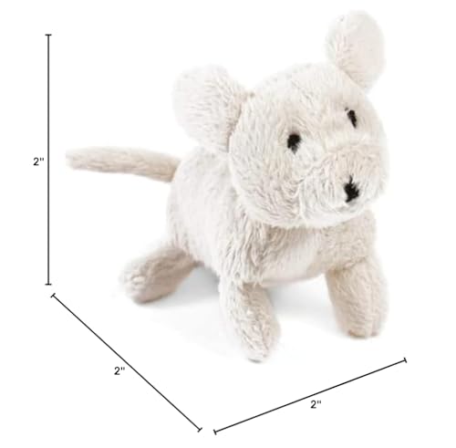 Oscar Newman Chihuahua Pipsqueak Toy beige squeaker close-up for tiny puppies, easy to squeak