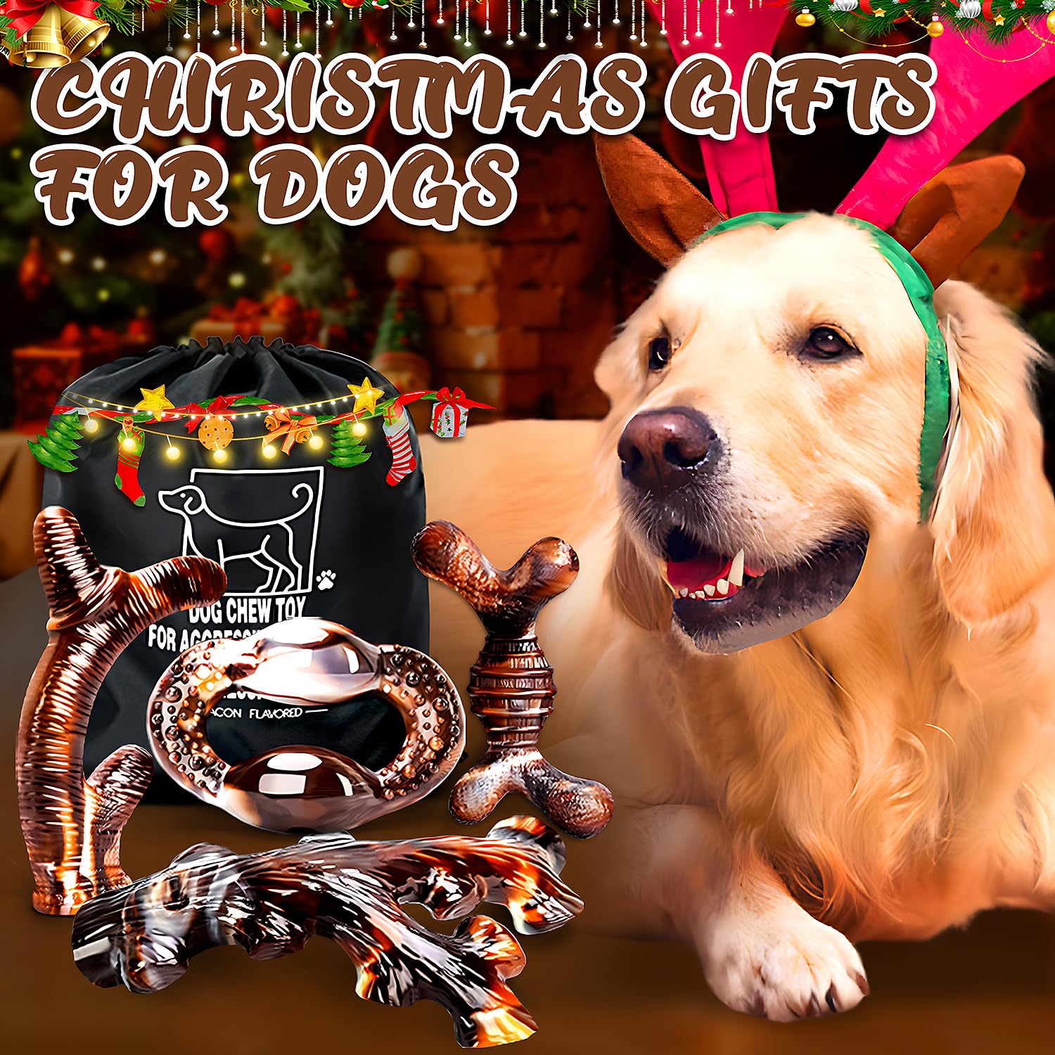 OSORD four shape dog toy pack offers variety to keep dogs engaged.