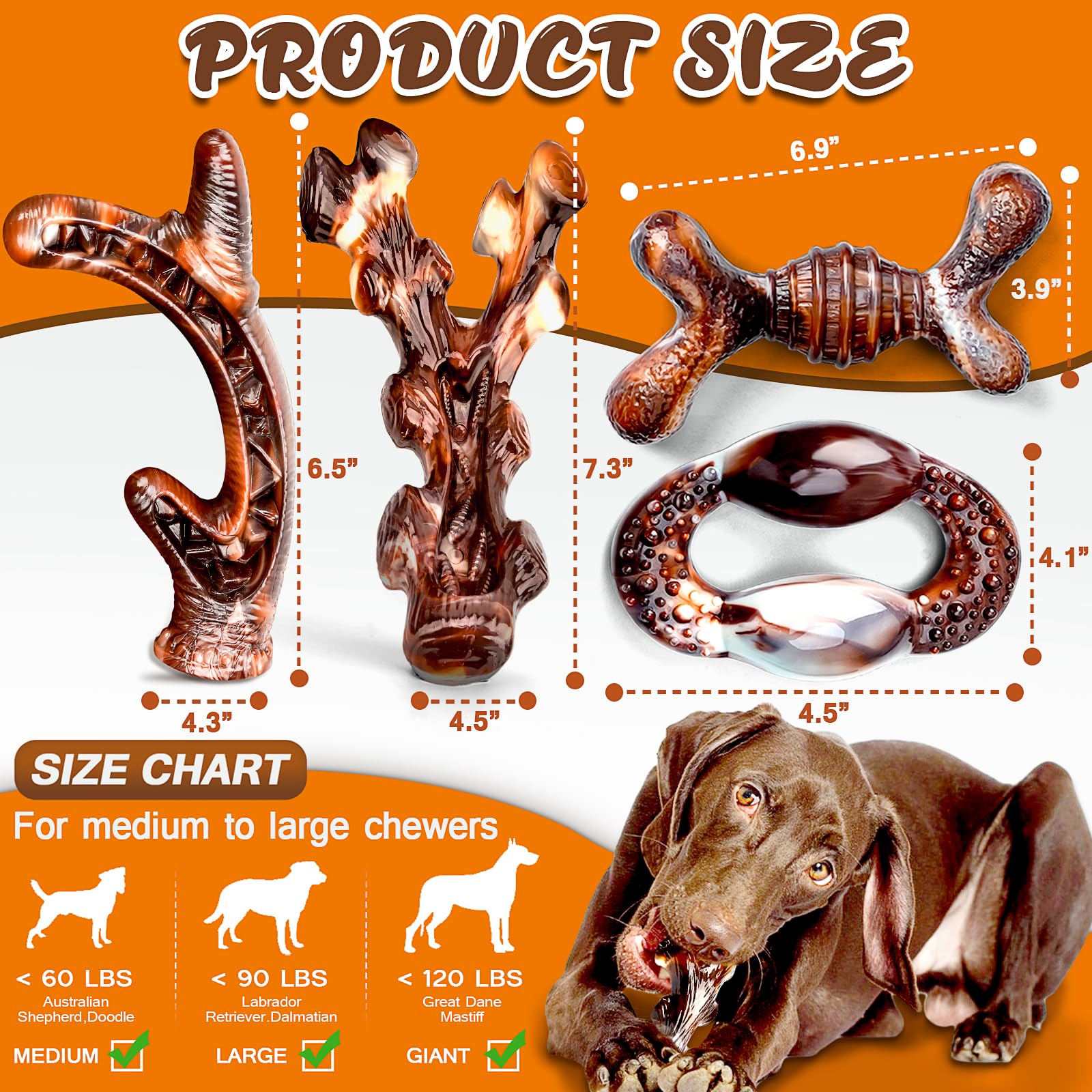 OSORD indestructible nylon bone for aggressive chewers ready for intense sessions.