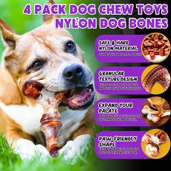 OSORD nylon dog chew toy bacon flavor rectangle engages dogs during play