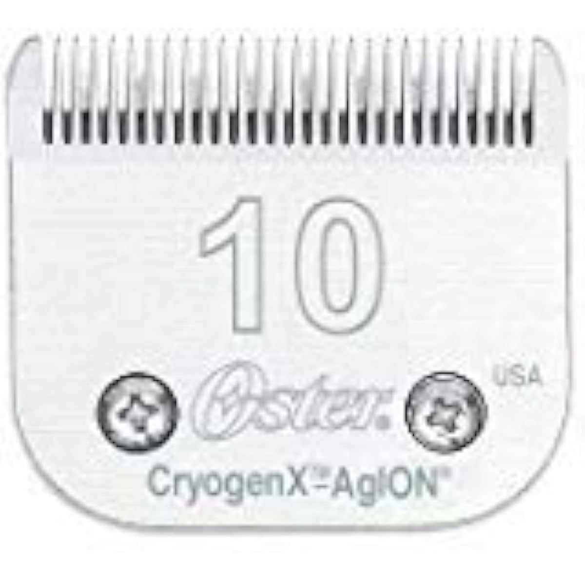Oster Blade A5 Size 10 front view for precise pet grooming and trimming