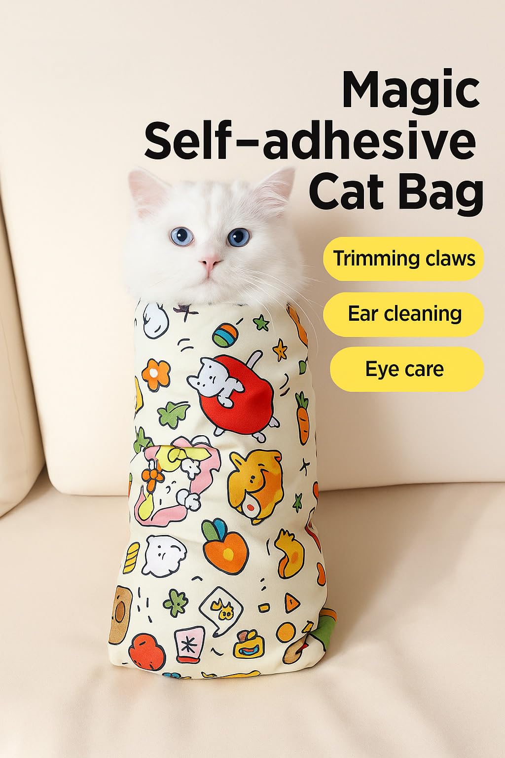OSWCHIC Cat Wrap large-coverage highlights full-body restraint without overheating.