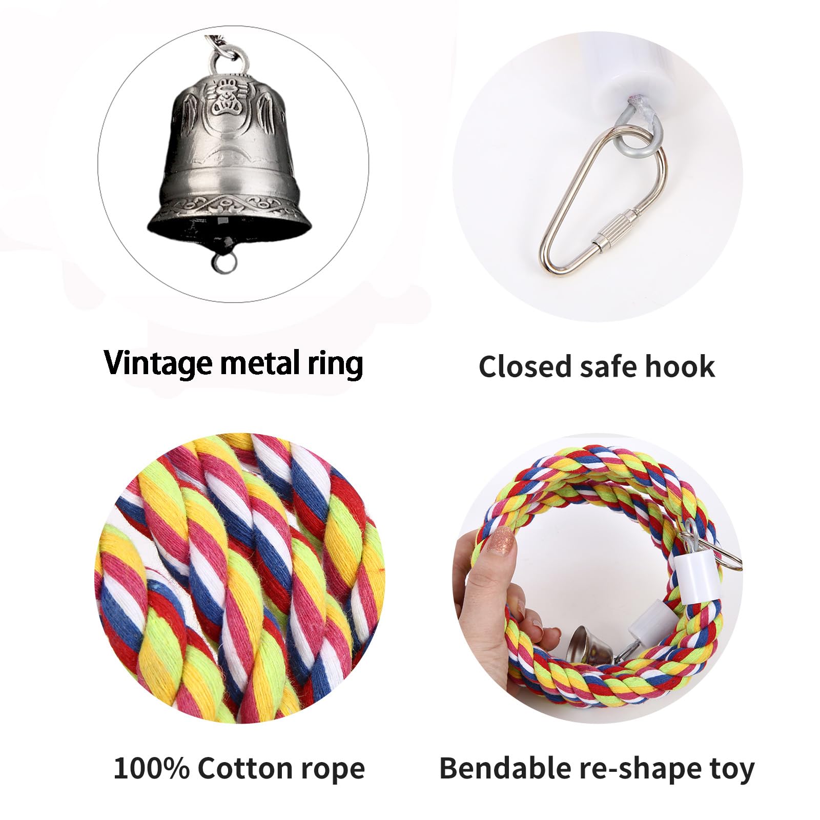 OSWINMART bendable steel-wire perch lets you reshape activity routes