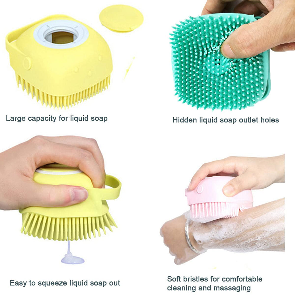 OTAVILEM pet grooming silicone brush suitable for sensitive skin users.
