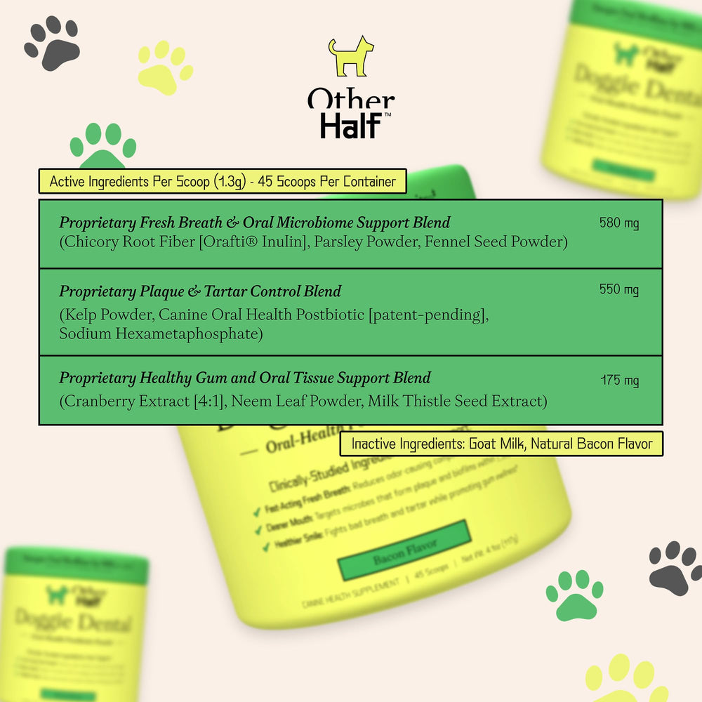 Other Half Doggie Dental gums-tissue-support: supports healthy gums in daily care.
