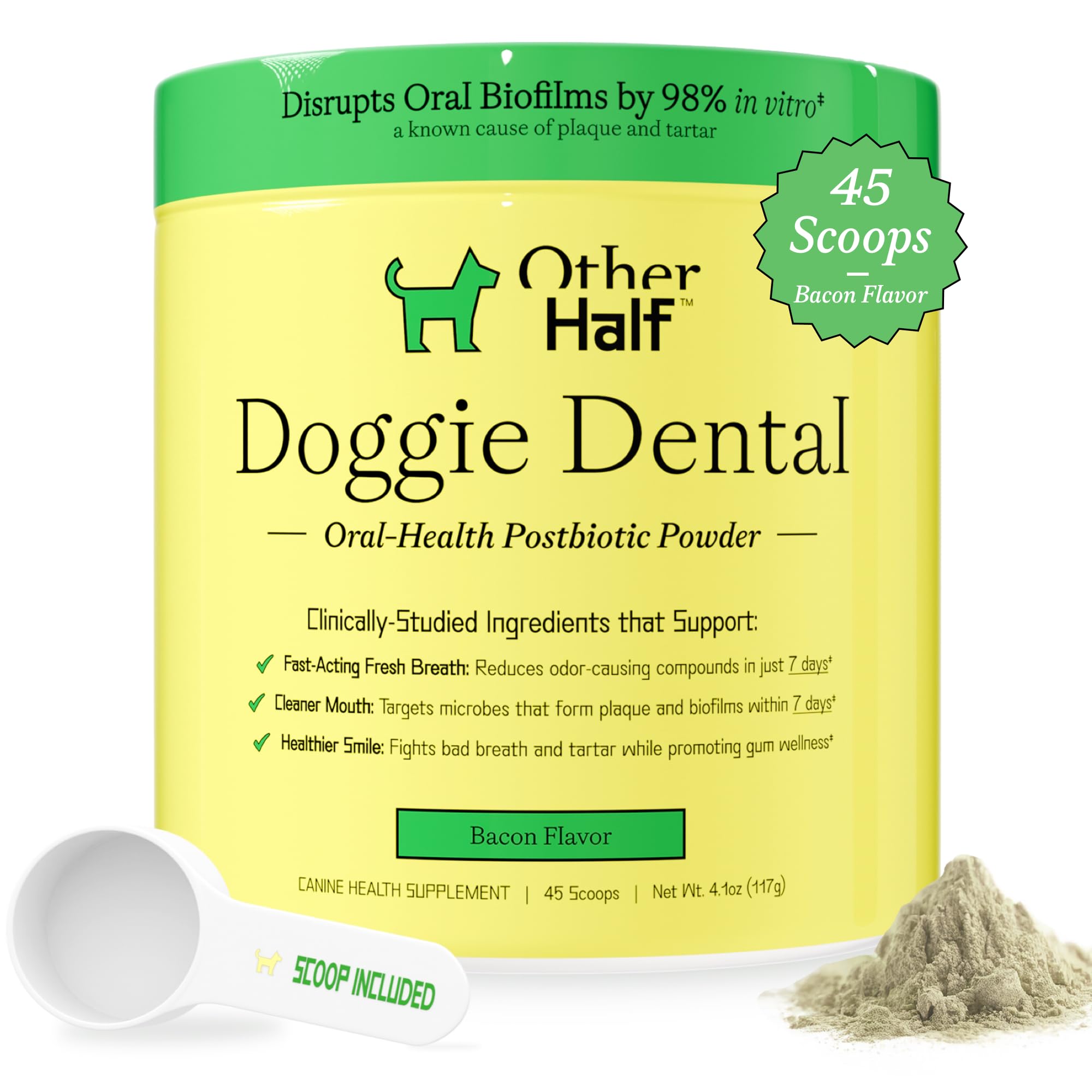 Other Half Doggie Dental scoop-45: daily dosing for fresh breath support.