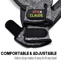 Otis and Claude grooming gloves left-right compatibility enables ambidextrous grooming.