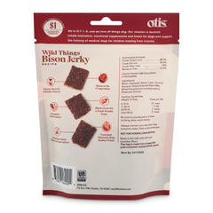 OTIS Wild Things bison jerky serving scene ideal for daily rewards during training