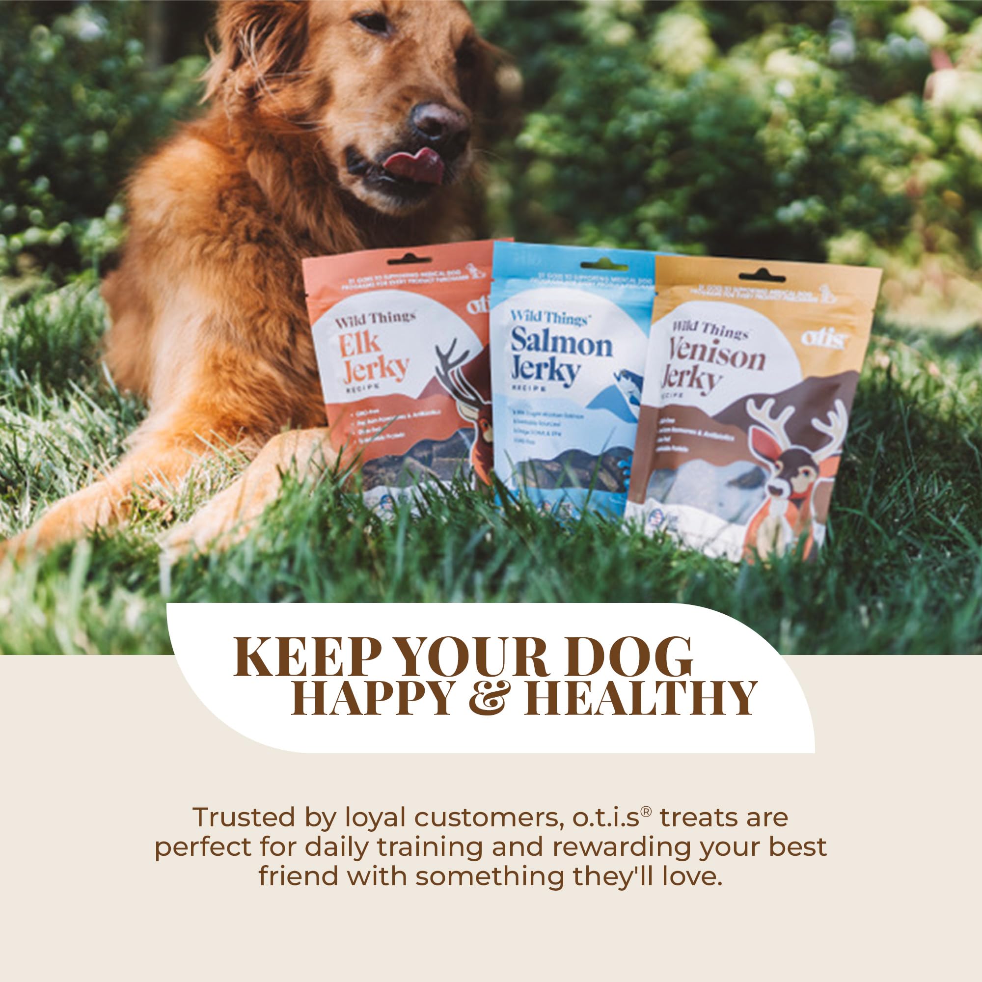 OTIS Wild Things Venison Jerky GMO-free, hormones-free, no artificial additives