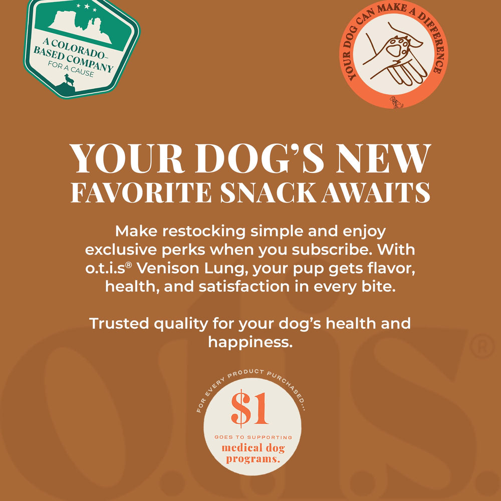 OTIS Wild Things Venison Lung Filets bold venison flavor—ideal for satisfying rewards.