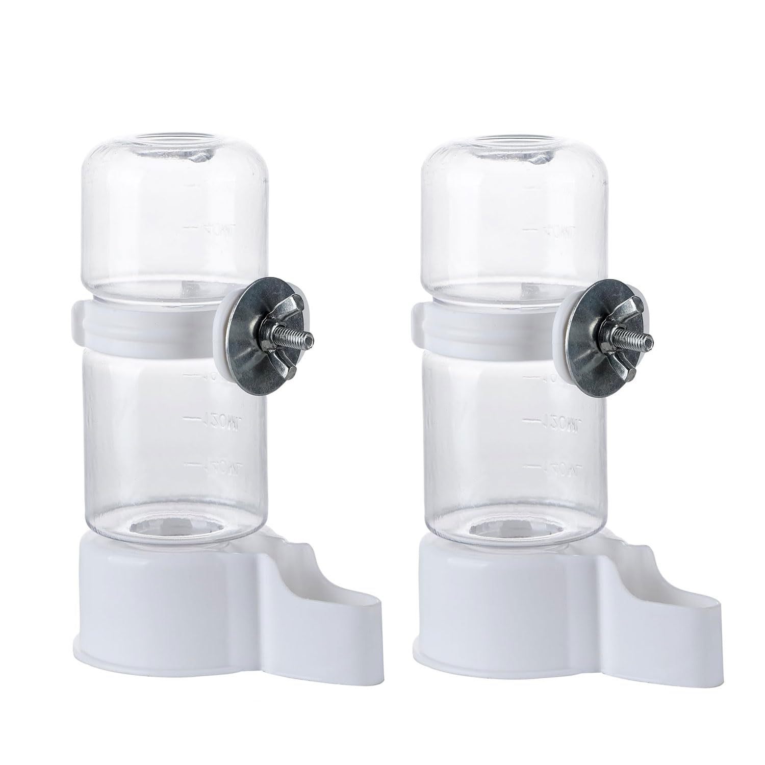 OTKARXUS automatic bird feeder assembly shows easy cage rail installation for quick setup