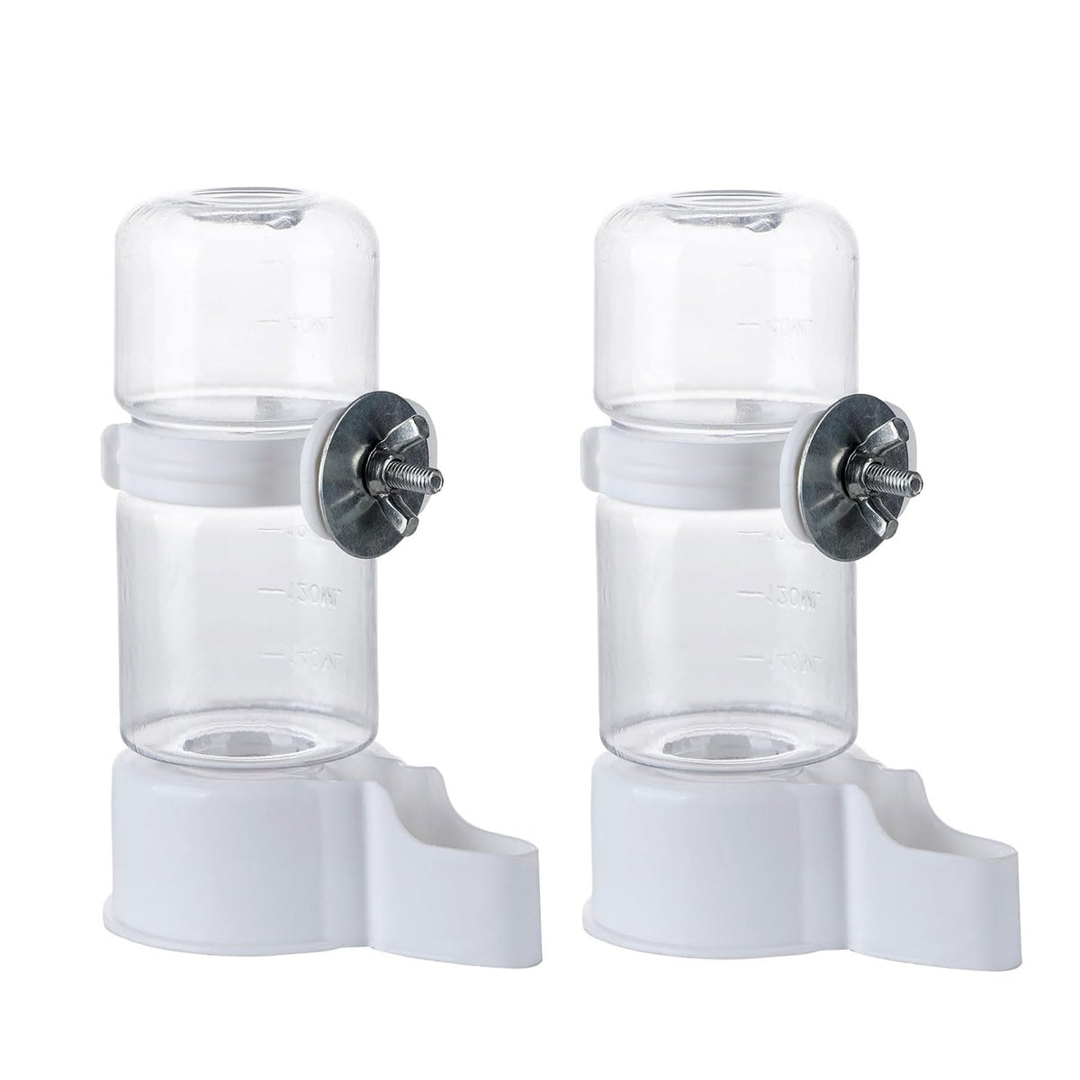 OTKARXUS automatic bird feeder assembly shows easy cage rail installation for quick setup