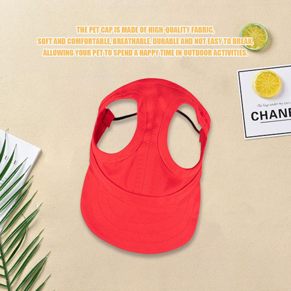 OTKARXUS Dog Baseball Cap ear-holes chin-strap ensures secure wear during active play outdoors.
