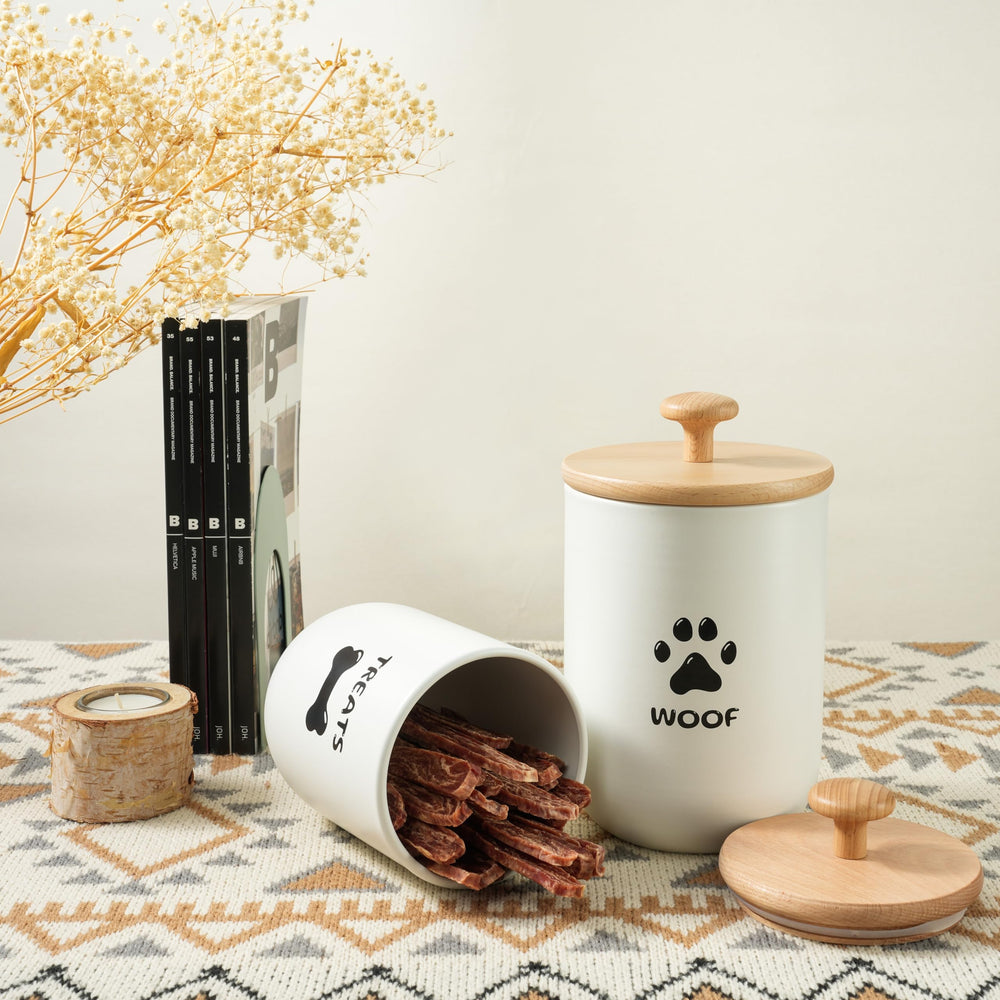 OTTENON dog treat containers on kitchen counter demonstrating stylish storage