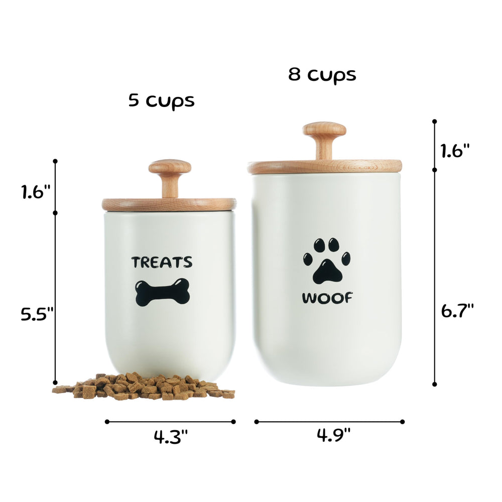 OTTENON two-jar stack illustrating space-saving pet snack organization