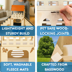 OtterPets fleece-lined hideouts close-up for nap-worthy comfort