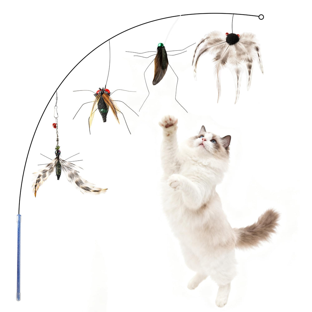 ottmat interactive cat toy bug wand for active play and hunting
