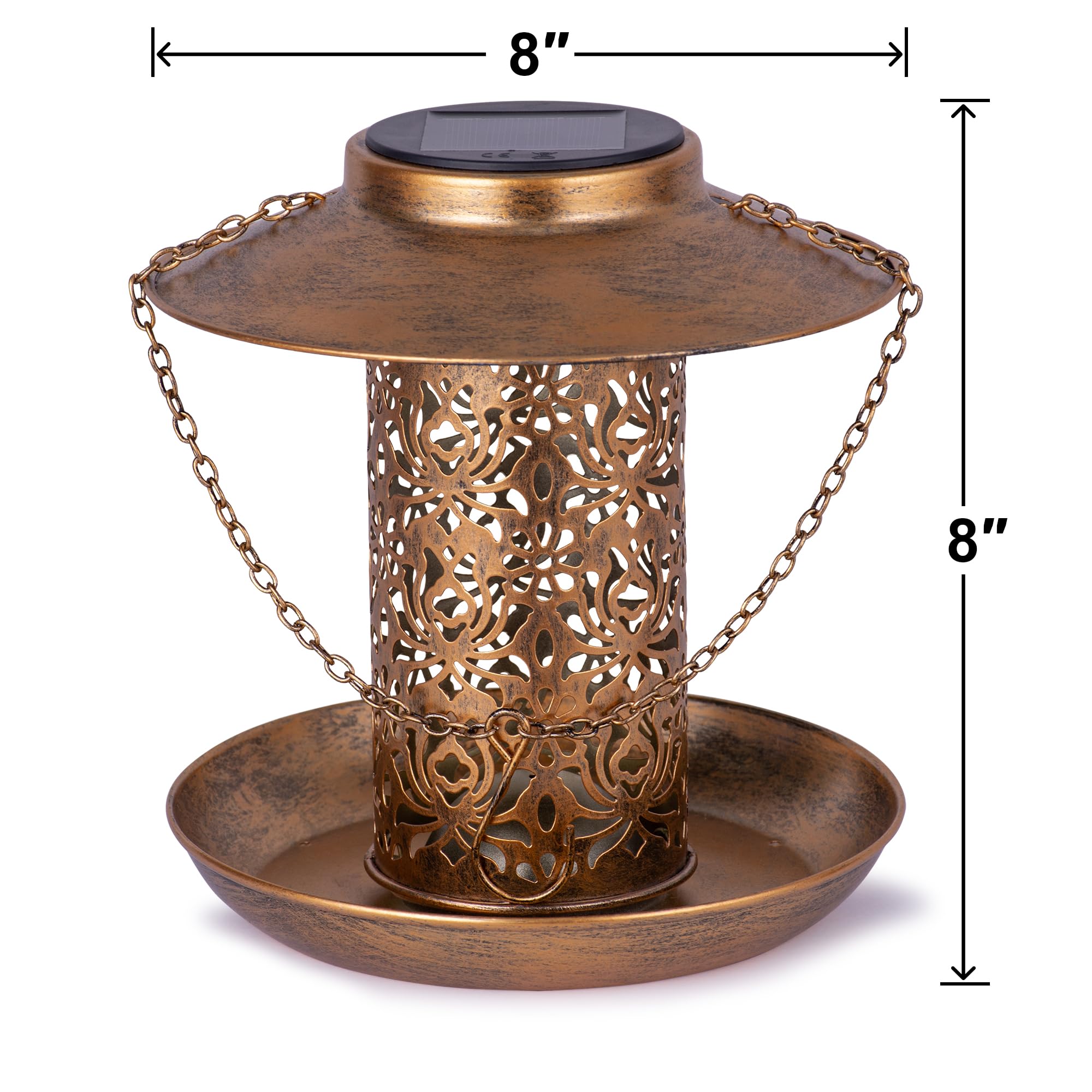Ottsuls solar bird feeder garden night light doubles as solar lighting.