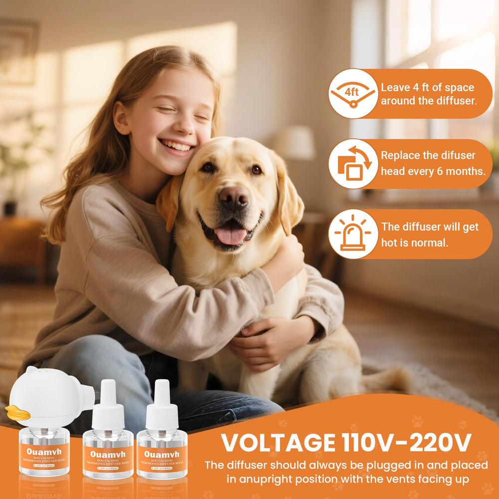 Ouamvh dog relaxing scene during play shows calmer behavior after use.