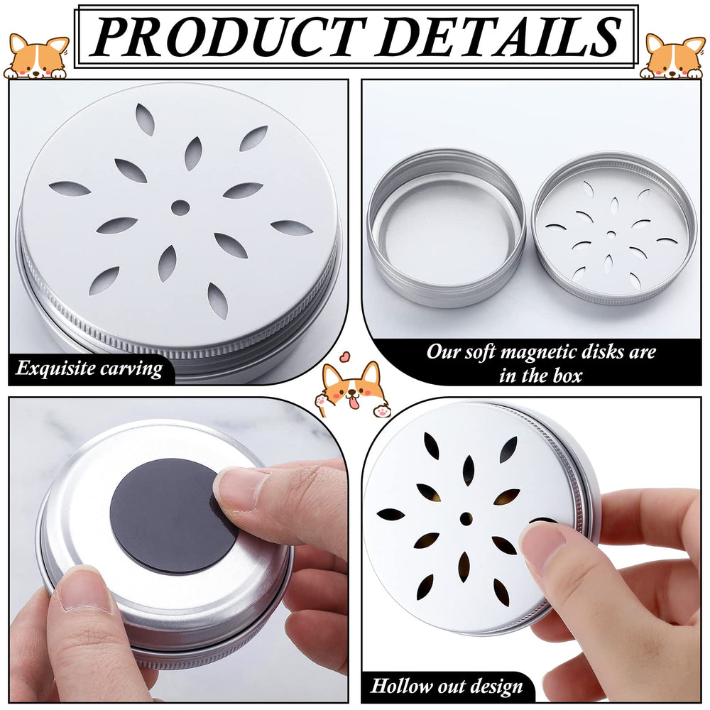 Oudain magnetic-dots with tins for odor discrimination games.